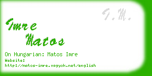 imre matos business card